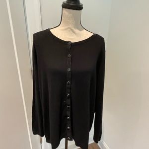 Talbots classic black cardigan